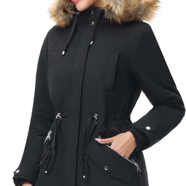 Hooded Winter Coat Waterproof Parka Jacket Warm Sherpa image 2