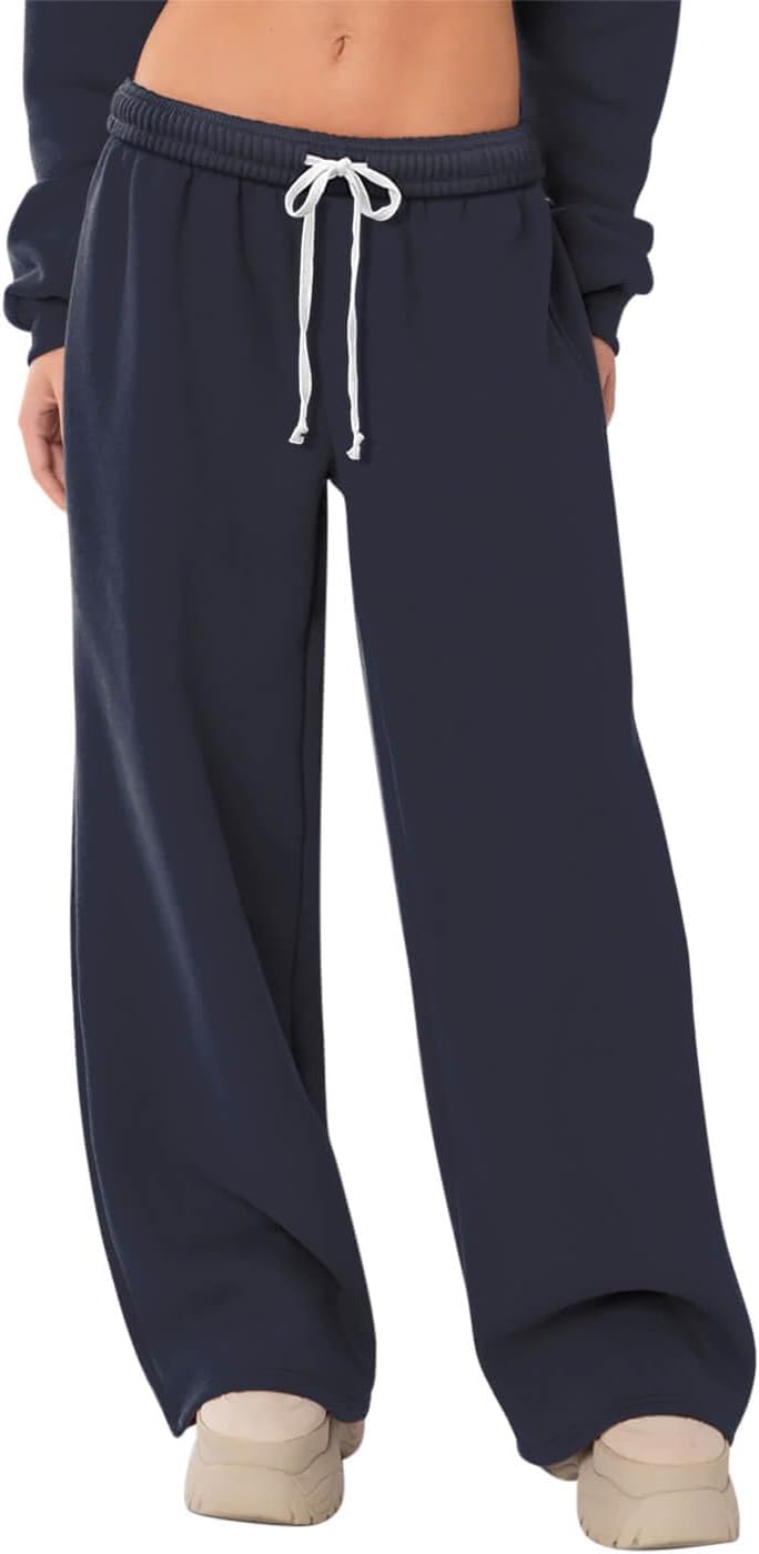 p15_0.jpg HeSaYep Sweatpants Wide Leg Baggy Fleece Lined Sweat Pants image 1